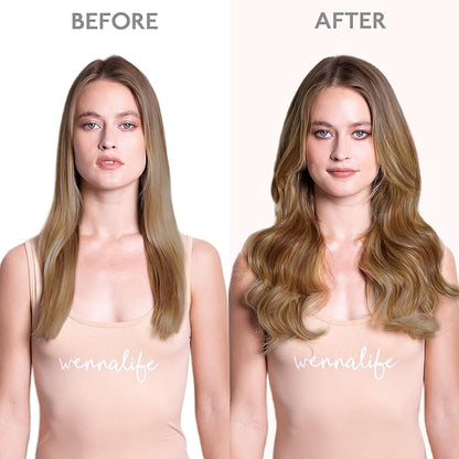 WENNALIFE Clip in Hair Extensions, 150g 22 Inch 9pcs Balayage Chocolate Brown to Honey Blonde Human Hair Extensions Thicker Clip in Hair Extensions Real Human Hair Clip Set Double Weft