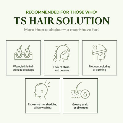 TS Natural All New TS Shampoo | Korean Shampoo for Sensitive Scalp | Hair & Scalp Care with Salicylic Acid and Natural Ingredients | Sulfate-Free Dandruff & Itchy Scalp Relief (16.9 Fl Oz / 500mL)