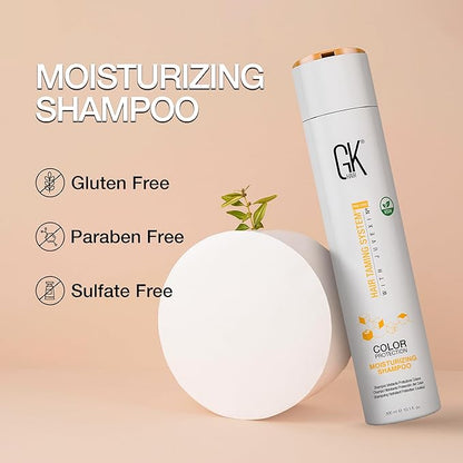 GK HAIR Moisture Repair Shampoo | Nourishing & Anti-Dandruff Shampoo for Women & Men with Dry, Frizzy, or Color-Treated Hair | Sulfate-Free Formula for a Smooth Hair Care Routine | 10.1 fl oz