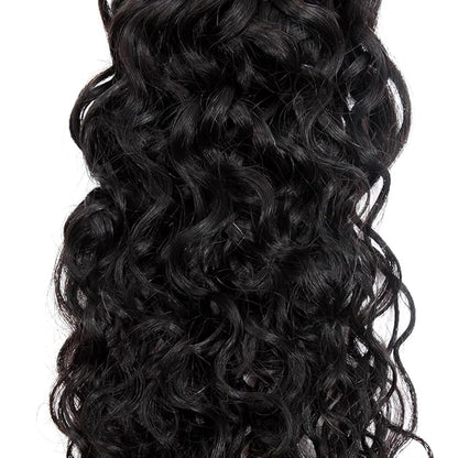 26 28 30 Inch #1B Curly Human Hair Bundles Natural Black Curly Bundles Brazilian Remy Weave Hair Extensions Soft and Silky for Women
