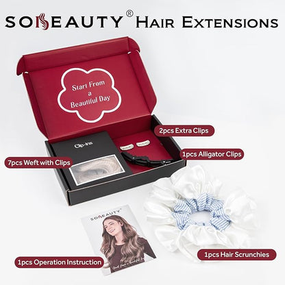 Clip in Hair Extensions Real Human Hair, Remy Hair Extensions Clip In Human Hair Thick and Silky, Ash Blonde Highlighted Platinum Blonde #P17A/60A 18Inch 120G 7PCS