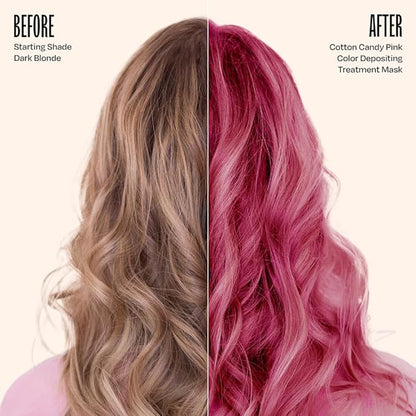 Overtone Color Depositing Semi-Permanent Hair Dye Conditioner - 8 oz For Natural & Color-Treated Hair, Moisturizing Shea Butter & Coconut Oil - Vegan & Cruelty-Free, Pastel Pink is now Cotton Candy