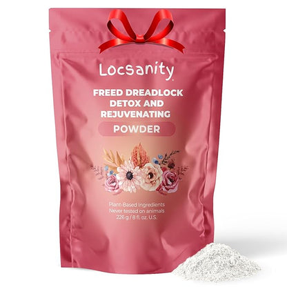 Locsanity Dreadlock Hair Scalp Detox - Deep Clean Dreadlock Powder, Cleansing Conditioner - Natural Hair Cleanser for Build Up - ACV Alternative, Loc Care and Maintenance Products