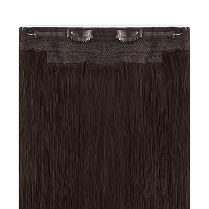 YoungSee Wire Human Hair Extensions Dark Brown Wire Hair Extensions Real Human Hair Brown Wire Hair Extensions Darkest Brown Hair Extensions for Women Easy-to-wear 100G 20In
