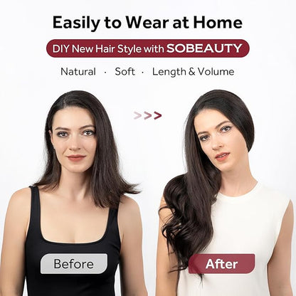 Clip in Hair Extensions Real Human Hair Dark Brown Seamless Clip In 100% Remy Hair Extensions PU Skin Weft Add Volume Thick&Invisible #2 16Inch 120G 8PCS