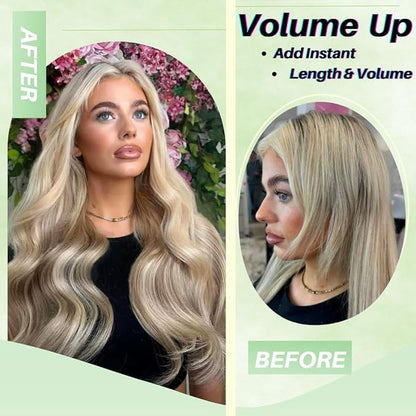 Blonde Tape in Hair Extensions Human Hair Invisible Long Diy Hair Extensions Tape in Silky Straight 22 Inch 20PCS 50G for Any Occasion