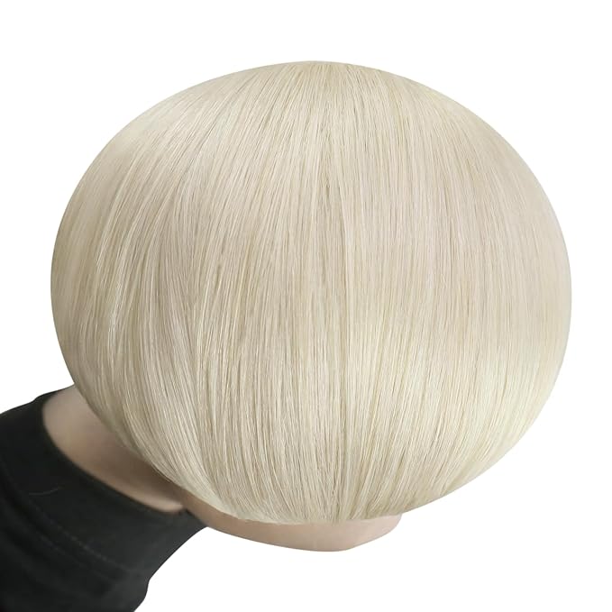 YoungSee U Tips Hair Extensions Real Human Hair Blonde U Tip Real Hair Extensions Platinum Blonde Hot Fusion Hair Extensions Human Hair Blonde K Tip Hair Extensions Human Hair for Women 16In 1G/S 50G