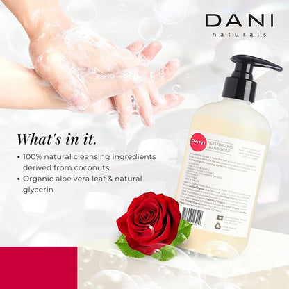 Naturals Moisturizing Hand Soap – Citrus Rose Scent, Hydrating, Sulfate-Free & Paraben-Free, 12 Oz Bottle with Pump, Gentle Cleansing for Dry Skin