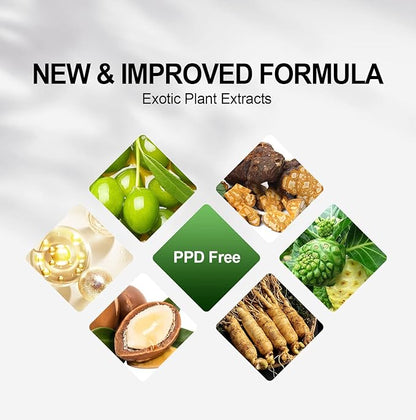 Herbishh Color Shampoo for Gray Hair - Enriched Formula with Conditioner - Long Lasting & DIY (CHESTNUT BROWN)