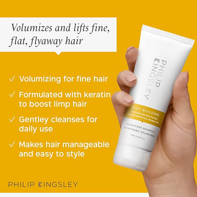 Philip Kingsley Haircare Travel Set: Volumizing Shampoo, Conditioner, and Deep-Conditioning Mask for Fine, Limp Hair - Adds Body and Shine
