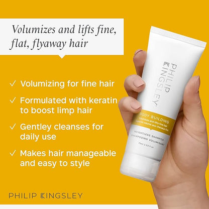 Philip Kingsley Haircare Travel Set: Volumizing Shampoo, Conditioner, and Deep-Conditioning Mask for Fine, Limp Hair - Adds Body and Shine