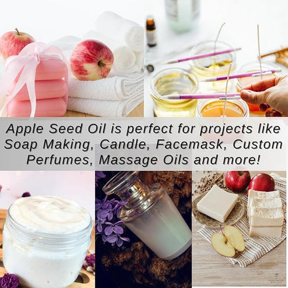 Naturevibe Botanicals Apple Oil 32 Ounces | 100% Pure and Natural | Great for Skin Care and Hair Care