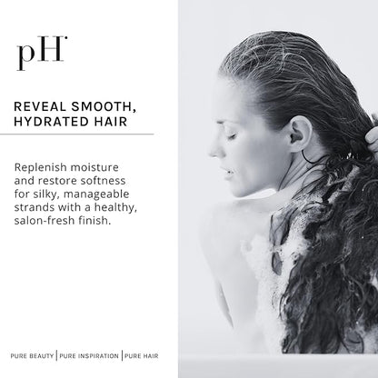 pH PURE HAIR Deep Moisture Shampoo & Conditioner Set - Moisturizing Formula For Dry Damaged Hair - Enriched with Kokum Nut Butter and Rose Extract - 8.45 Oz (Pack of 2)