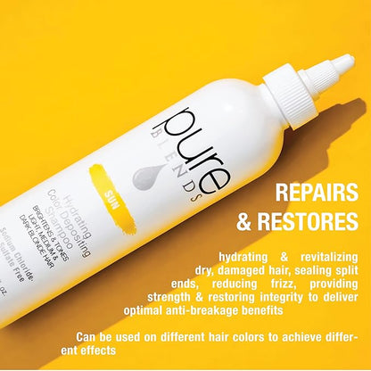 Sun Hydrating Color Depositing Shampoo - Brighten & Tone Faded Hair with Semi-Permanent Dye, Prevents Fade & Extends Color Service for Treated Hair 8.5 Oz.