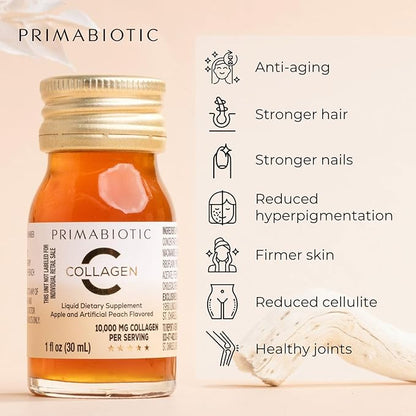 Liquid Collagen - High Collagen Content [10,000 Mg] Per Serving - Hydrolyzed Collagen and 12 Vitamins - Gluten Free- 450 Ml - Pack of 15 Bottles x 30 Ml