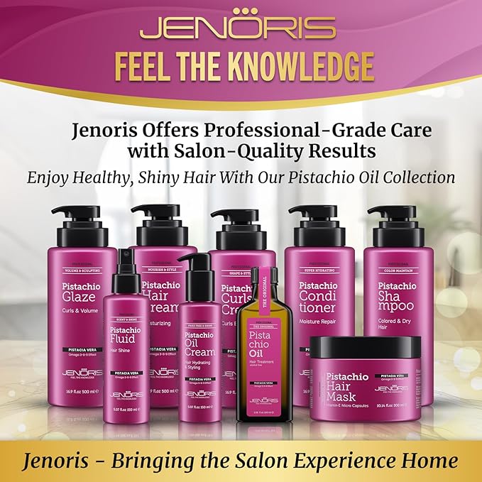 Jenoris Silver Purple Shampoo For Blonde, Silver, Gray & Lightened Hair – Neutralizes Yellow & Brassy Tones – Enriched with Natural Oils, Paraben & SLS Free, Salon Professional, 16.9 Fl Oz