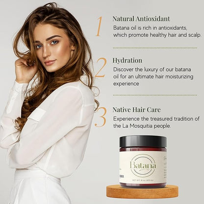 Real Batana Oil for Hair Growth - 100% Pure & Natural, 16 FL OZ