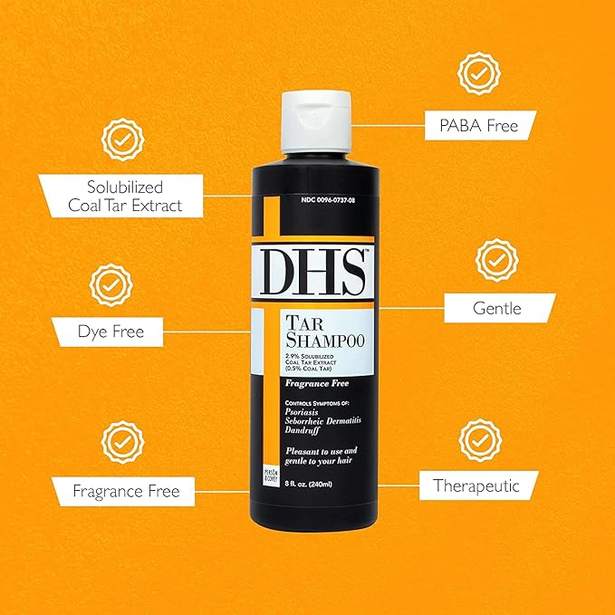 DHS Tar Shampoo 8 oz - Buy Packs and Save (Pack of 2)