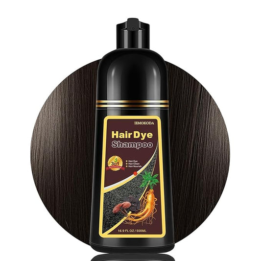Coffee Hair Dye Shampoo, Hair Color Shampoo, Long Lasting Brown Hair Dye, Shampoo Para Pintar el Cabello, Brown Hair Shampoo, Easy to Use, Works in Minutes, 16.90 Fl Oz