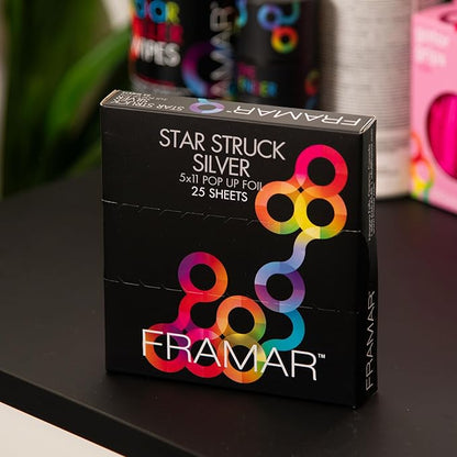 Framar Silver Hair Foils For Highlighting - Pop Up Hair Foil For Hair Highlighting, Highlight Foils For Hair, Aluminum Foil Sheets, Salon Foils For Hair Stylist, Non Slip 25 Pop Up Foil Sheets
