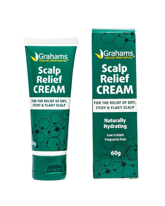 Scalp Relief Cream by Grahams Natural - Relief for Dry, Itchy, Flaky Scalps & Dandruff - Scalp Moisturizer with Manuka Honey, Calendula, Jojoba Seed Oil (2.11oz)