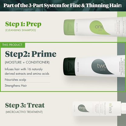 Prime Moisture & Hair Conditioner – Color Safe Conditioner for Healthy Scalp – Volumizing Conditioner Reduces Breakage & Control Fizziness – Hair Care Products for Women (25.4 oz)