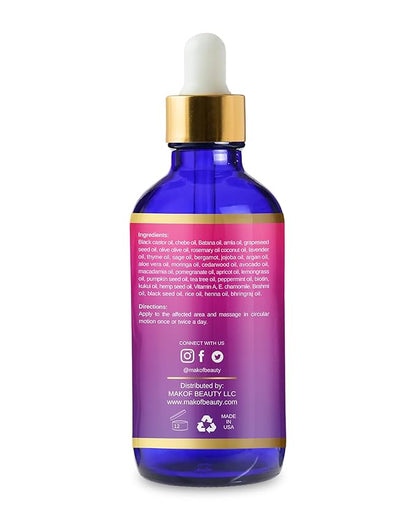 Hair Growth Mixture, Fast Track Hair Oil (34 in 1) for rapid growth, Moisturizer, restore scalp, blend of exotic oils and rare botanical extracts. For all hair types. 2 fl oz