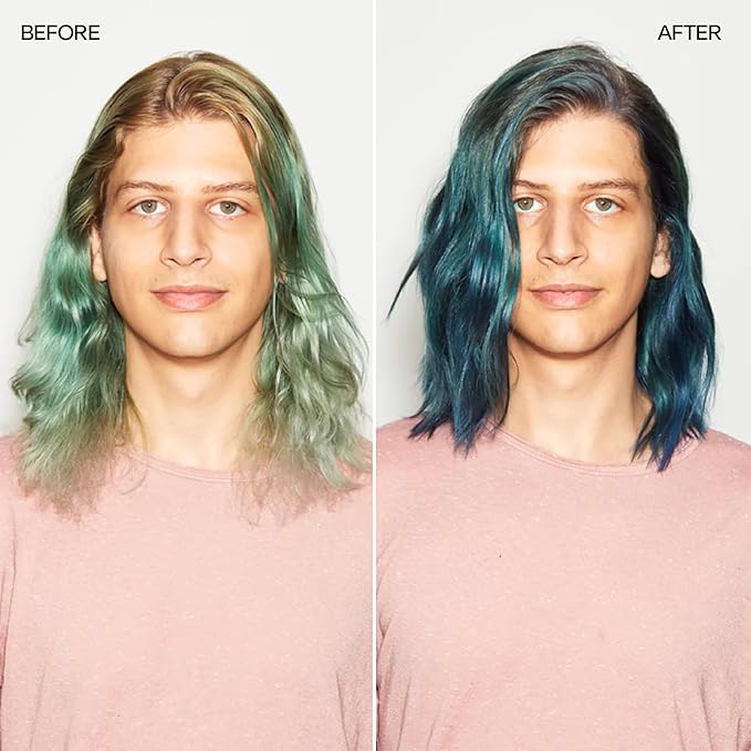 Overtone Color Depositing Semi-Permanent Hair Dye Conditioner - 8 oz For Natural & Color-Treated Hair, Moisturizing Shea Butter & Coconut Oil - Vegan & Cruelty-Free, Smoky Blue is now Smoky Sapphire