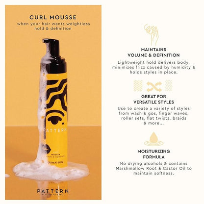 PATTERN Beauty by Tracee Ellis Ross Curl Mousse - Volume and Hold for Curly Hair 3a-4c