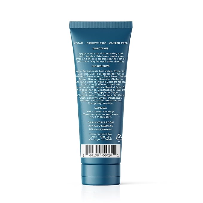 Oars + Alps Anti-Aging Face Moisturizer & Eye Cream, Hydrating Skincare with Shea Butter & Jojoba Oil, Lightweight, Non-Greasy, Vegan & Gluten Free, For Men & Women