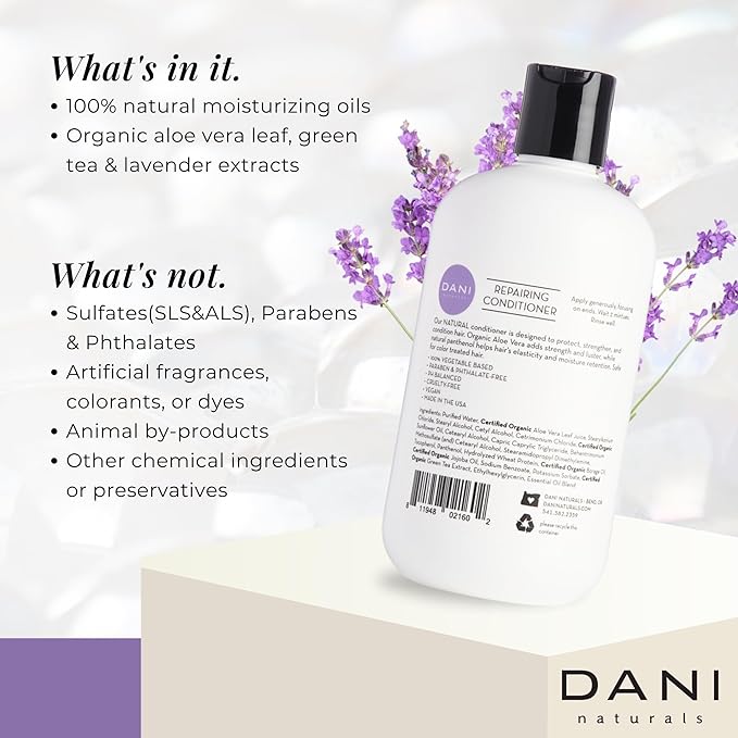 Naturals Conditioner – Lemongrass Lavender, Hydrating & Repairing, Soothes Scalp Redness & Dryness, Reduces Dandruff, Color-Safe & Vegan, 12 oz