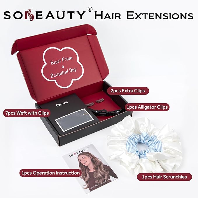 Clip in Hair Extensions Real Human Hair, Remy Human Hair Clip in Extensions for Long Hair, Dark Brown Straight Hair Extensions Add Volum add Length #2 16Inch 120G 7PCS