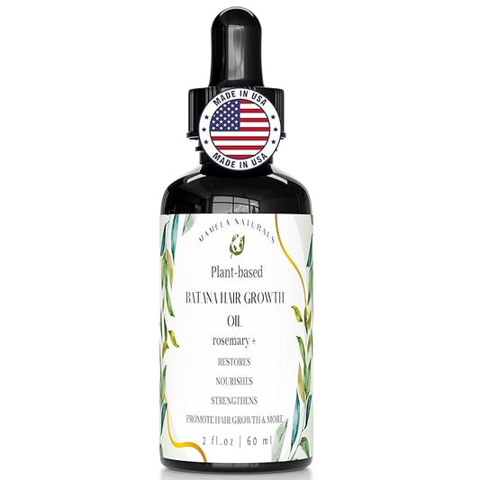 Batana Oil for Hair Growth - 100% Pure & Natural Blend with Raw & Organic Rosemary, Almond, Peppermint Oil - For Thicker, Fuller Hair - 2oz - All Hair Types