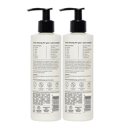 Vegan Leave-In Conditioner, for Deep Moisture, Detangling, Frizz Control, Weightless Shine, and All Hair Types + Textures, 8 fl oz (2-Pack)