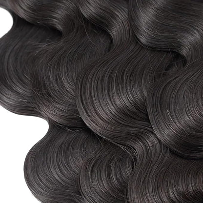 Brazilian Body Wave Bundles Human Hair 1B Natural Black Human Hair Bundles Silky Soft 18 18 18 Inch Quick Weave Unprocessed Remy Hair Extensions For Women Deals