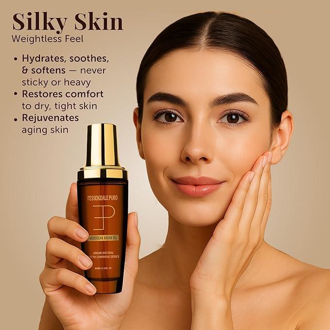 Dubai Premium Elixir – Moroccan Argan Oil for Silky Hair & Skin – Lightweight Hydrating Moroccan Hair Oil & Body Oil – Add Shine, Smooth Frizz, Moisturize Skin – Nourishing Hair Treatment Oil