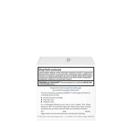 Neutrogena Triple Age Repair Face Moisturizer with SPF 25, 1.7 oz Jar, Anti-Aging Face Cream, SPF Moisturizer & Neck Cream, Anti Wrinkle Lotion for Dark Spots, Glycerin & Shea Butter