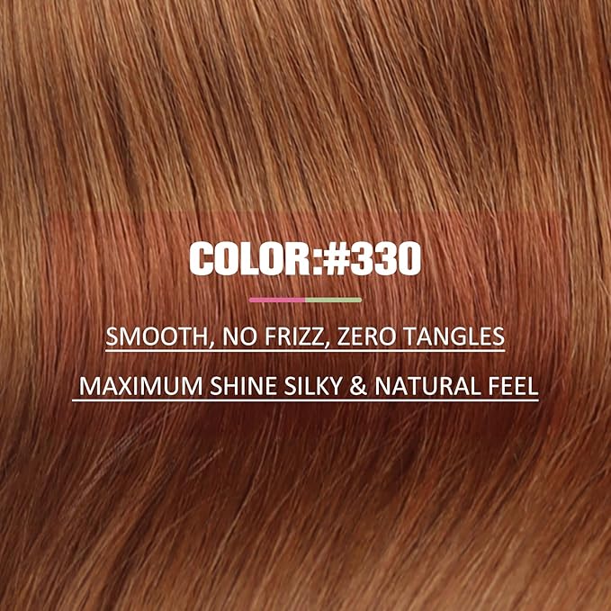 YoungSee Tape in Hair Extensions Copper Tape in Extensions Human Hair 14Inch Tape in Real Hair Extensions Copper Real Hair Extensions Tape in Short Hair Extensions for Women 20Pcs 50G