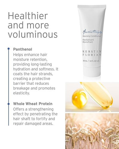 Kerstin Florian Reviving Conditioner | Travel Size | Repair Dry or Color Treated Hair with Deep Moisture | Reduce Frizz and Increase Shine | 1 fl oz