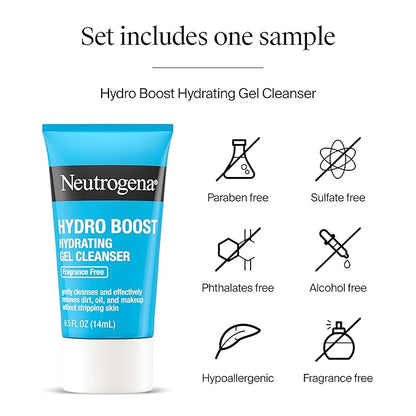 Neutrogena Rapid Wrinkle Repair Retinol Face Moisturizer Night Cream, Anti-Aging Face Cream with Retinol & Hyaluronic Acid, 1 fl. oz + Trial Size Hydro Boost Facial Cleanser, 0.5 fl. oz
