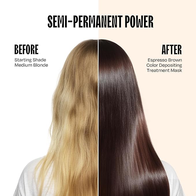Overtone Color Depositing Semi-Permanent Hair Dye Conditioner - 8 oz For Natural & Color-Treated Hair, Moisturizing Shea Butter & Coconut Oil - Vegan & Cruelty-Free, Espresso Brown
