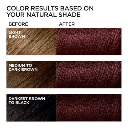Instant Dark Wine Red Hair Dye Shampoo 3 in 1 for Gray Hair, Natural Hair Color Shampoo for Men & Women, 17.6 FL OZ Herbal Red Hair Shampoo & Red Hair Dye Colors in Minutes