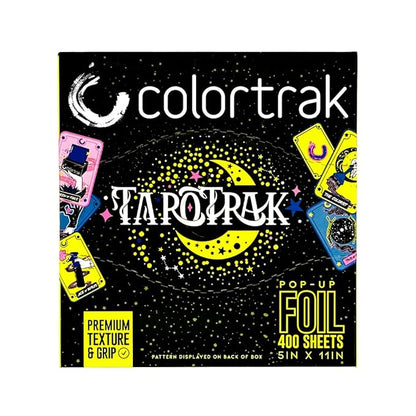 Colortrak Tarot Pop-up Foil W/Dispenser (400 Count), Pre-cut Sheets, Non-Slip Embossed Texture, 5" x 11" Sheets for Hair Foil Coloring and Highlighting Sheet Applications