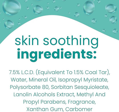 Emulsion Cream - Coal Tar Lotion for Relief from Eczema, Psoriasis, and Dermatitis - Helps Soothe Itchy Flaky Skin, Redness, Dryness, and Inflammation