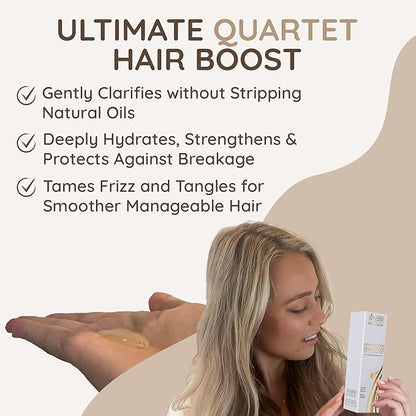 VITAMINS hair cosmetics Keratin Shampoo Sulfate Free - Hair Treatment for Dry Damaged Hair - Biotin and Collagen Shampoo with Castor Oil for Curly, Wavy or Straight Locks - 8.5 Fl Oz