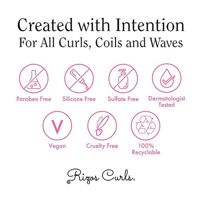 Rizos Curls Wash Day Bundle – Hydrating Shampoo & Deep Conditioner Set with Shea Butter for Every Curl Pattern 1a-4c – Gently Cleanses, Moisturizes, Softens & Adds Shine – Sulfate & Paraben Free
