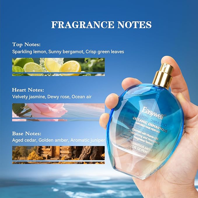 Leave In Conditioner Spray, Hair Perfume for Women, Hair Spray Women with Vitamin B5, Moisturizing & Nourishing Damaged Hair, Daily Hair Repair Mist, Oceanic Osmanthus, 2.5 Fl Oz