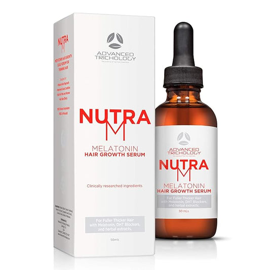 Advanced Trichology NutraM™ Hair Serum – Dermatologist Tested, Approved* by American Hair Loss Association | Scalp DHT Blocker for Thinning Hair Men and Women - 2 Fluid Ounce (Pack of 1)