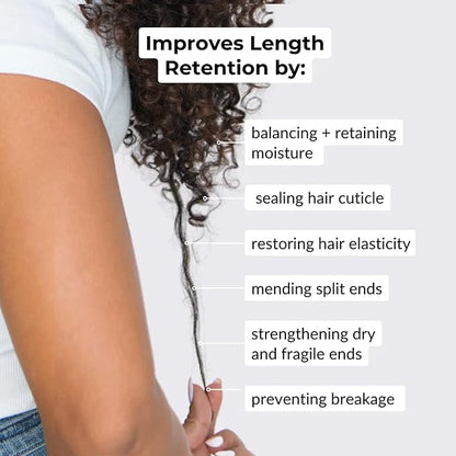 Love Ur Curls - Split End Mender Restorative Leave in Treatment, for Dry, Damaged Hair, Hydration, Prevent Breakage & Seals Split Ends, 50mL