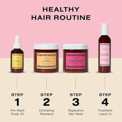 Ceremonia Guava Leave-In Conditioner Deep Hydration Repair Cream with Tamarind and Avocado, Jumbo Size 13.18 Fl Oz | 390 Ml